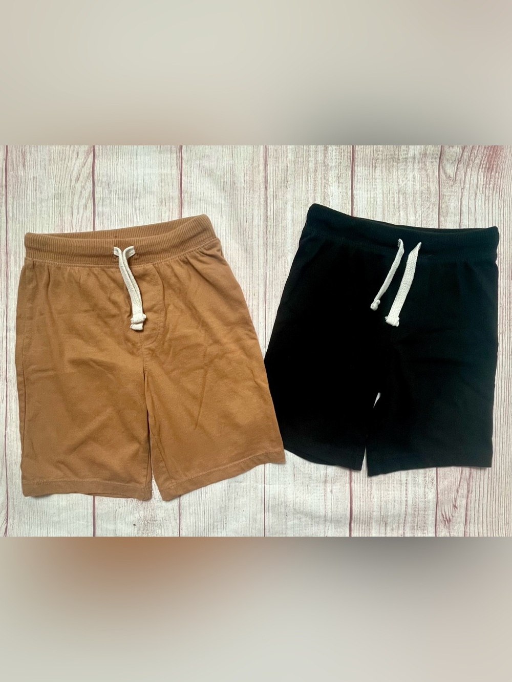 Old Navy Brown and Black Elastic Waist Shorts